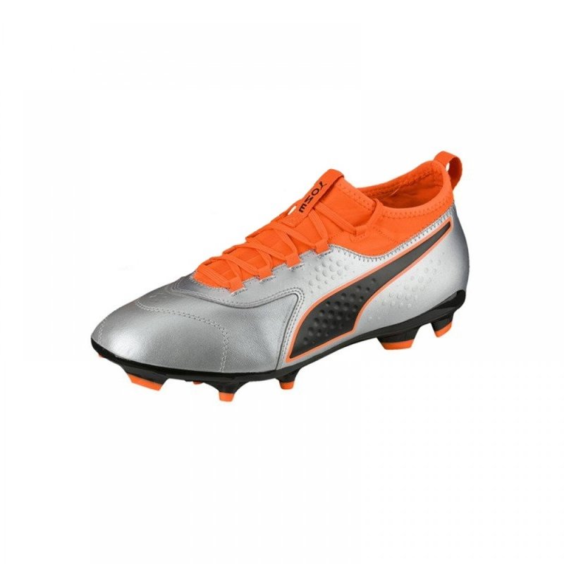 Ghete fotbal barbati Puma One 3 Leather FG Gri