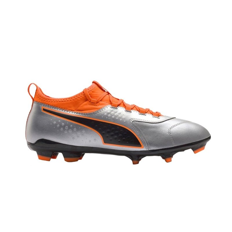 Ghete fotbal barbati Puma One 3 Leather FG Gri