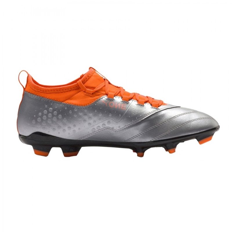 Ghete fotbal barbati Puma One 3 Leather FG Gri